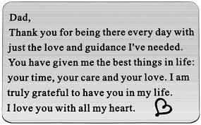 Amazon Com Chooro Metal Wallet Insert Card For Father Engraved Love Note Father S Day Gift For Dad From Daughter S In 2020 Wallet Insert Card Wallet Insert Love Notes