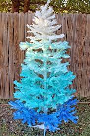 Diy To Try Spray Painted Christmas Tree Ohoh Deco Christmas Tree Painting Ombre Christmas Tree Rainbows Christmas