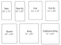 Mattress Measurements Chart