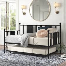 Baxton studio camino modern and contemporary white faux leather upholstered daybed with guest trundle bed. Small Daybeds Wayfair
