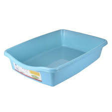 Pet Cat Litter Box Blue Large Open Type Smooth Plastic Litter Tray With Gaps You Can Get Additional Details At Cat Litter Box Litter Tray Pet Cat Litter Box