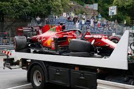 • charles leclerc at his home race in monaco with the scuderia ferrari. Twitter Blows Up As Charles Leclerc Secures Monaco Gp Pole By Shunting His Ferrari Into The Barriers Essentiallysports