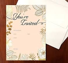 Best wedding & e cards in delhi. Amazon Com Custom Invitation Cards 50 Pack Envelopes Included You Are Invited Floral Image Party Invitation Card Set 5 X 7 Inches Perfect For Any Occasion Birthday Party Engagement Party Office Products