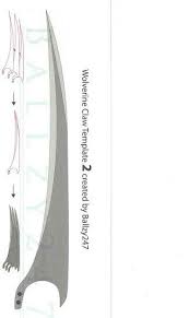 Wolverine Claws Template Wolverine Claws Wolverine Claws Diy Knife Patterns
