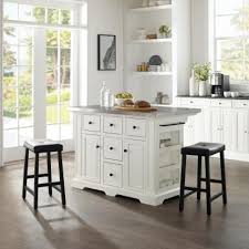 This kitchen offers a large and long center island finished in black and has space for a breakfast bar paired with modern bar seats and is lighted by a. Kitchen Islands Kitchen Dining Room Furniture The Home Depot