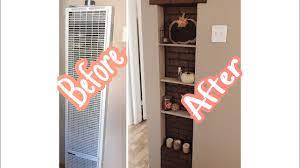 Unscrew and remove the heater's cover, if it has one. L Diy Remove Wall Heater Fireplace Faux Chimney Nook Farmhouse Youtube