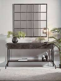 Industrial Iron Console Table In 2020 Iron Console Table Window Mirror Luxury Home Furniture
