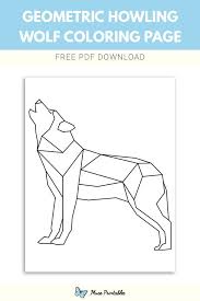 Free printable geometric wolf lying down coloring page (pdf format) to download and print. Pin On Coloring Pages