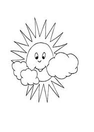 Sun and clouds coloring pages. Coloring Pages Smiling Sun In Clouds Coloring Pages