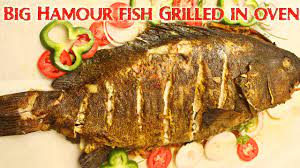 How To Grill Fish In Oven|Big Hamour Fish Grilled In Oven|Whole Fishgrill |Bake  Fish In Oven| - Youtube