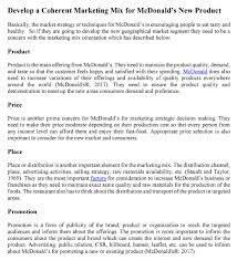 Marketing techniques is a useful tool to market mcdonald's products; Develop A Coherent Marketing Mix For Mcdonald S Circle Of Business