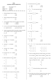 Soal pas mtk kelas iv k13doc unduh. Soal Matematika Kelas 4 Bab Romawi