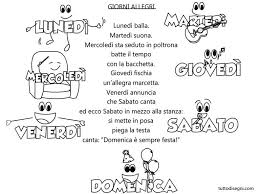 Filastrocca Sui Giorni Della Settimana Con Disegni Filastrocche Scuola Compleanno Scuola Dell Infanzia