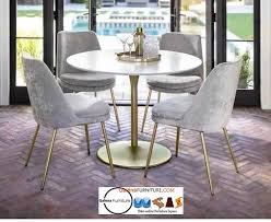 Jual Meja Makan Marmer Kaki Stainless Steel Murah