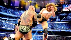 Triple h for the wwe world heavyweight championship, bray wyatt vs. Wrestling In Photos On Twitter Daniel Bryan Vs Randy Orton Vs Batista Wrestlemania Xxx C Wwe