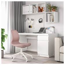 Langfjall Office Chair Gunnared Light Brown Pink White Ikea Home Office Chairs Home Office Decor Home Office Design