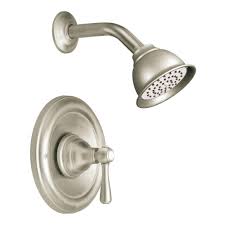 So, i don't really want i'd like to replace the trim on all the spigots and handles with brushed nickel trim. Moen Kingsley Posi Temp Single Handle Eco Performance Shower Trim Kit In Brushed Nickel Valve Not Included T2112epbn The Home Depot