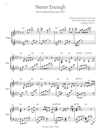 After that, she became a member of the recording ensemble for a musical film developed by benji pasek and justin paul, and after working on a couple of demos, she was chosen as the singing voice of rebbeca ferguson in the greatest showman. Gloria L Loren Allred Never Enough The Greatest Showman Ost Piano Sheet By Gloria L
