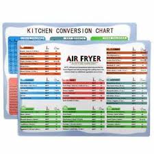 Details About Air Fryer Cooking Time Kitchen Chart Magnets Cheat Sheet Chart Recipes Measure
