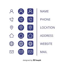 Download Icons Collection For Business Card For Free Vector Business Card Icon Collection Free Business Cards