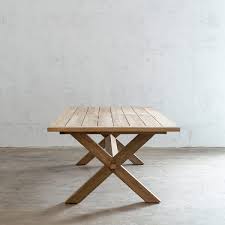 The harrow living and dining collection brings a sumptious and elegant traditional style that has been made to complement any interior. Adriatic Slatted Cross Leg Outdoor Dining Table Timber Dining Table Living By Design
