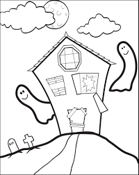 100% free halloween coloring pages. Printable Haunted House Coloring Page For Kids 3 Supplyme