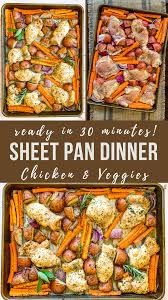 Easy Sheet Pan Chicken With Veggies Dinner Recipes Easy Quick Easy Meals Dinner