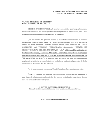 Escrito Señalando Domicilio Actual y Correcto Del Tercero Perjudicado  Dentro de Amparo.