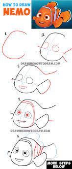 How To Draw Nemo From Disney's Finding Dory : Step By Step Drawing Tutorial  - How To Draw Step By Step Drawing Tutorials