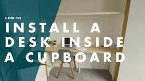 Between the two of them, there might have been five dress shirts, two cardigans that i so we started out this project with a sheet of plywood that we cut to the width and just shy of the depth of the closet. How To Build A Desk In A Closet Youtube