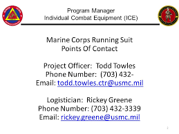 Program Manager Individual Combat Equipment Ice Marine