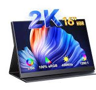 16" Portable Monitor IPS Display HDMI USB-C for Laptop Mac Playstation