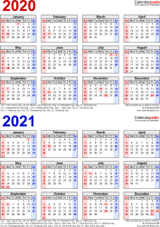 • printable monthly calendar 2021 with 12 month calendar 2021 on 12 pages (one month per page), including federal holidays and week starts on sunday. 2020 Calendar Free Printable Excel Templates Calendarpedia