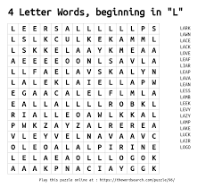 Maybe you would like to learn more about one of these? Download Word Search On 4 Letter Words Beginning In L