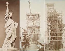 La Construccion De La Estatua De La Libertad Estatua De La Libertad Fotos Antiguas Madrid Estatuas