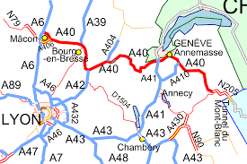 Une autoroute alsacienne enneigée, en janvier 2019. A40 Autoroute Wikipedia