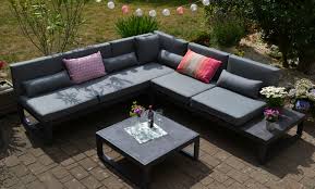 Ecklounge Malaga Aus Aluminium In Anthrazit Polsterfarbe Mittelgrau Ecklounge Im Dezenten Design In Hoch Outdoor Dekorationen Lounge Mobel Lounge Gartenmobel