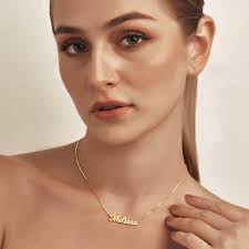 Custom Name Necklace Dainty Nameplate Necklace in Box Chain Personalized  Name Jewelry Perfect Gifts for Mom NM81F97