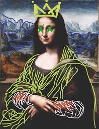 Mona Lisa Print Graffiti Art Urban Art Wall Art Funny Art Street Art Illustration Seni Surealis Ilustrator Gambar Hewan