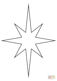 The original illustration with an arrow going through is nice, but i thought you might find it useful to have the star just by itself on this one too. Christmas Star Coloring Page Free Printable Coloring Pages Star Coloring Pages Printable Christmas Ornaments Christmas Star