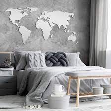 Alu Dibond Silbereffekt 3d Weltkarte Wall Art De Weltkarte Weltkarte Schlafzimmer Wandgestaltung Wohnzimmer