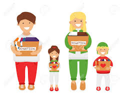 Some of the technologies we use are necessary for critical functions like security and site integrity, account authentication, security and privacy preferences, internal site usage and maintenance data, and to make the site work correctly for browsing and transactions. Vector Illustration Of Family Of Volunteers Are Holding Donation Boxes In Cartoon Flat Style Concept Design Of Charity And Social Care Adult Couple With Children Prepared Old Clothes For Donation Royalty Free