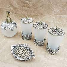 Mosaic 3 piece bath accessory set. Five Pieces Set Of Bathroom Vintage Copper Rhinestone French Made Of Copper Vintage Glass Bottle Zakka Glass Bottle Dropper Glass Painting Bottleglass Bottles For Beverages Aliexpress