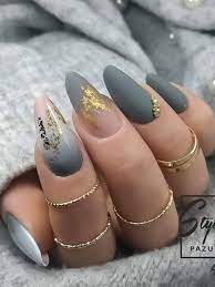 Great No Cost Nail Art Glitter Grey Concepts Then Clothing Hair As Well As Sneakers Another Cool Product Or S In 2021 Grey Nail Art Short Acrylic Nails Stylish Nails