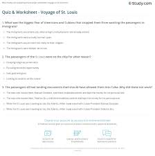 There's a st louis quiz for everyone. Quiz Worksheet Voyage Of St Louis Study Com