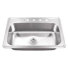 drop in 33 in. single bowl stainless