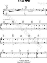 Billy Joel Piano Man Sheet Music In C Major Transposable Download Print Sku Mn0136416