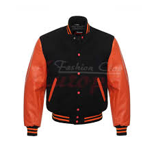Black And Orange Jacket Mens Black And Orange Varsity Letterman Jacket For Men Sale Varsity Jacket Men Varsity Letterman Jackets Jackets