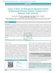 Contextual translation of release stress into malay. Pdf Causes Of Stress And Management Approaches Among Undergraduate Pharmacy Students Findings From A Malaysian Public University