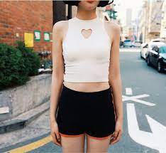 Free Shipping Heart Cut Out Summer Cropped Tank Top On Storenvy